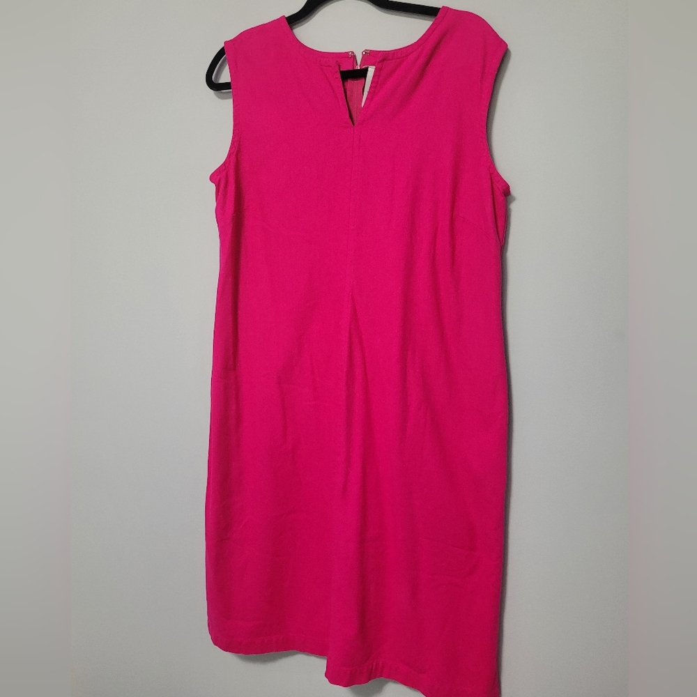 Kara Casual 100% silk, Fushia Pink‎ Sheath Dress, NWOT